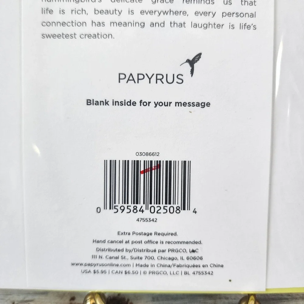 Papyrus Margarita Cocktail Greeting Card Blank Inside Glitter Gems 03086612